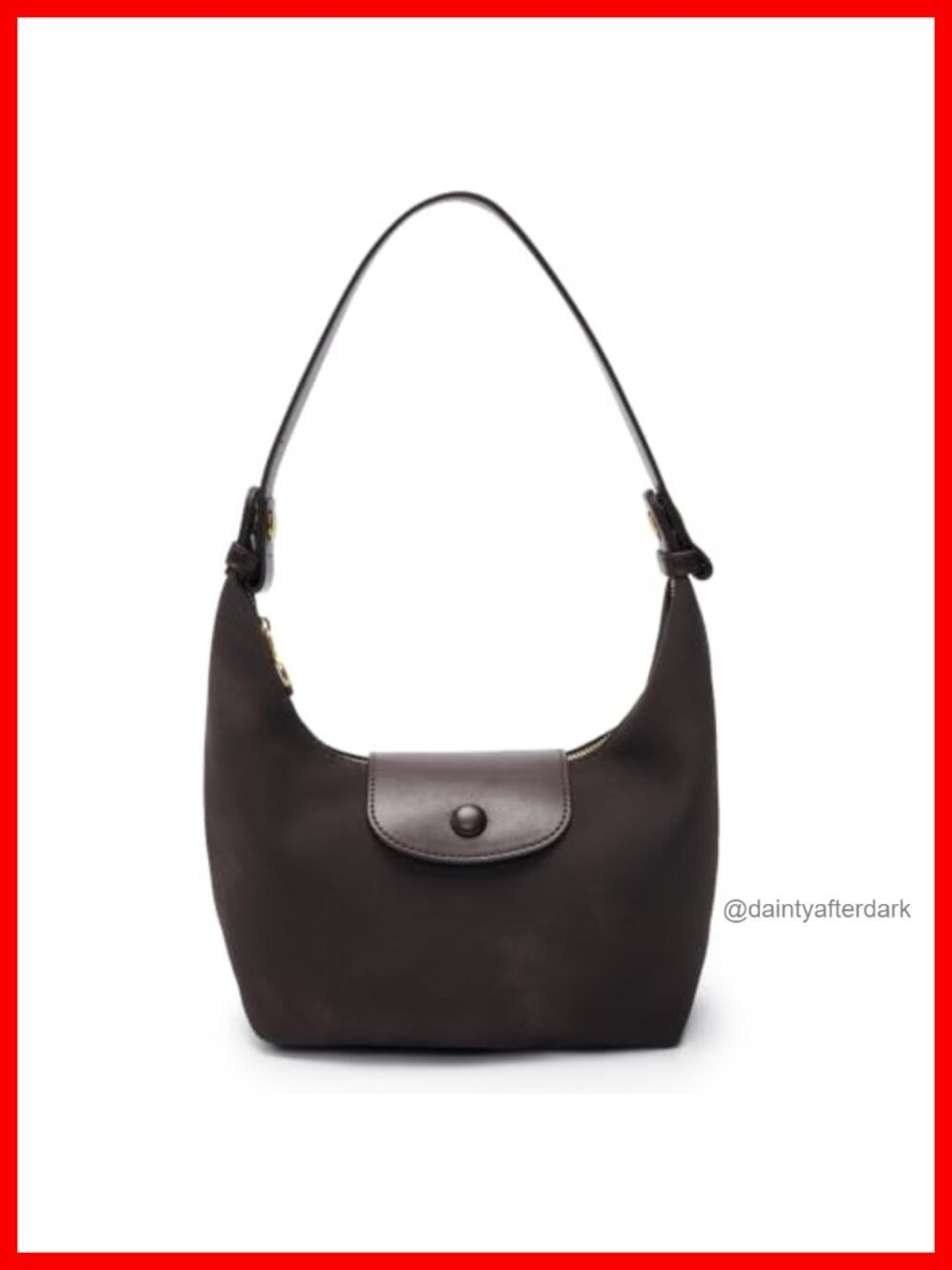 Faux Suede Crescent Crossbody Bag Convertible 3-Way Dumpling Purse